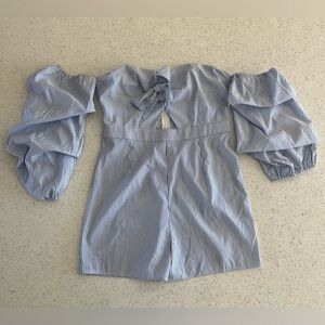 Striped Off-Shoulder Women's Romper